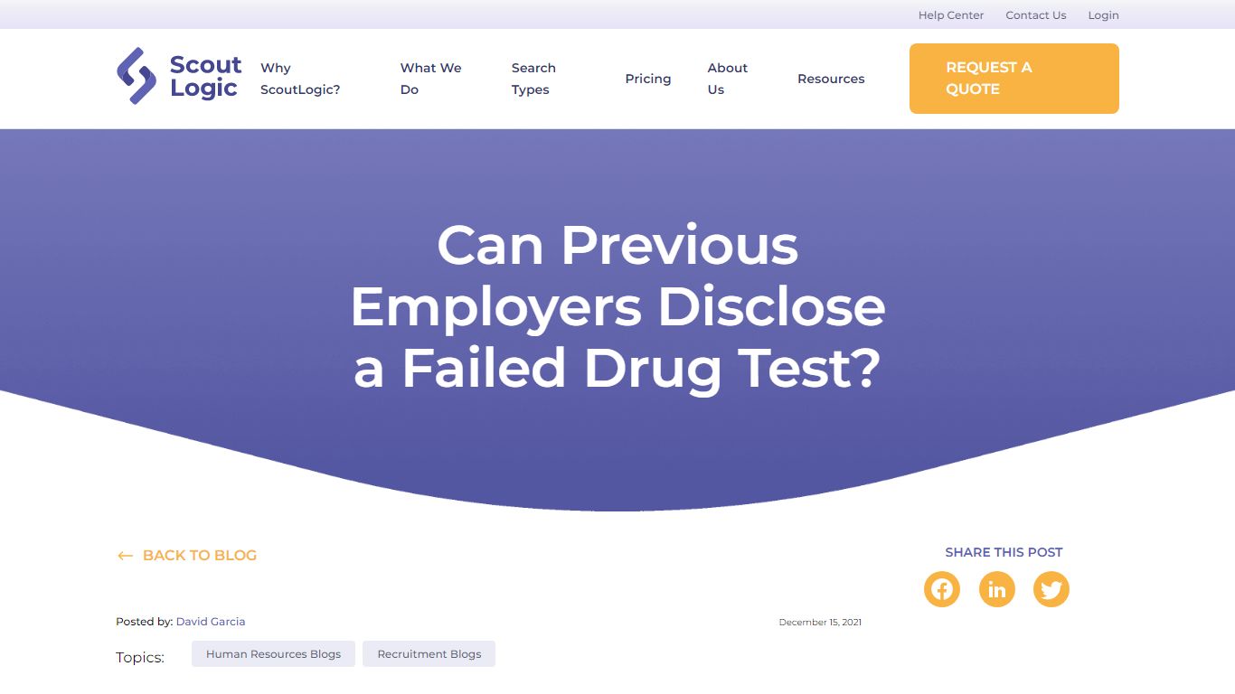 Can Previous Employers Disclose a Failed Drug Test?