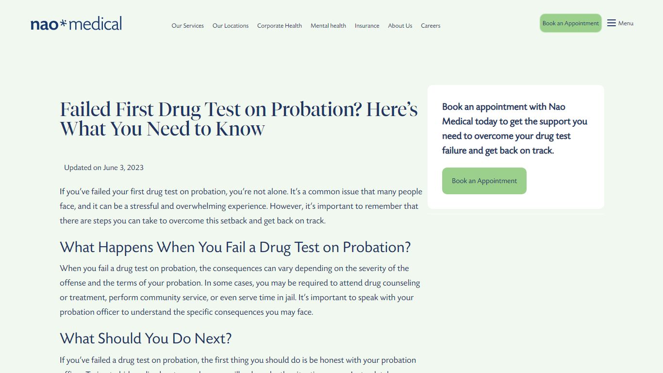 Failed First Drug Test on Probation? Here's What You Need to Know